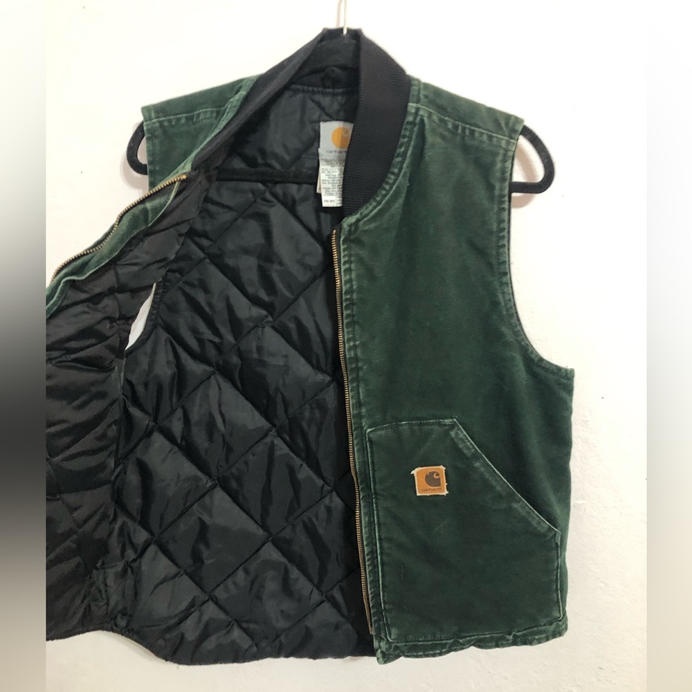 forest green carhartt vest